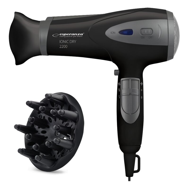 Suszarka ESPERANZA Ionic Vivien EBH005K Czarno-szary 2200W