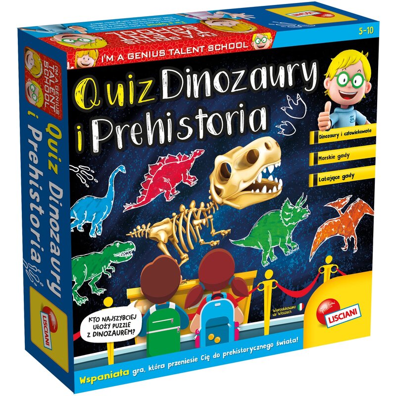 Gra edukacyjna LISCIANI I'm a Genius Quiz - Dinozaury i prehistoria 304-P54374