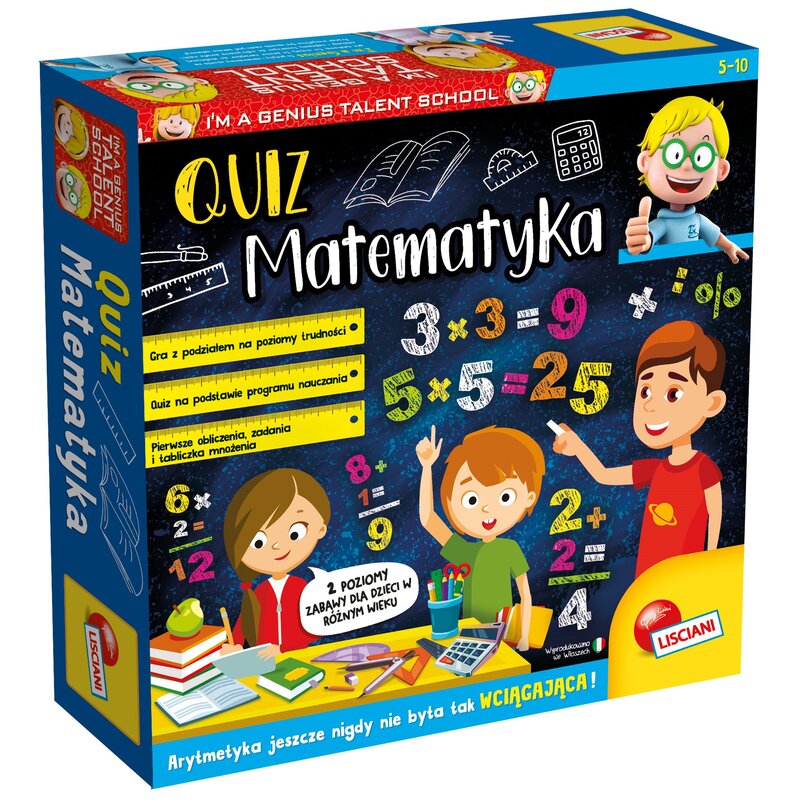 Gra edukacyjna LISCIANI I'm a Genius Quiz Matematyka 304-P54381