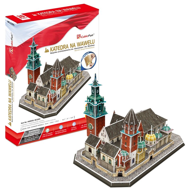 Puzzle 3D CUBIC FUN Katedra na Wawelu MC226H (101 elementów)