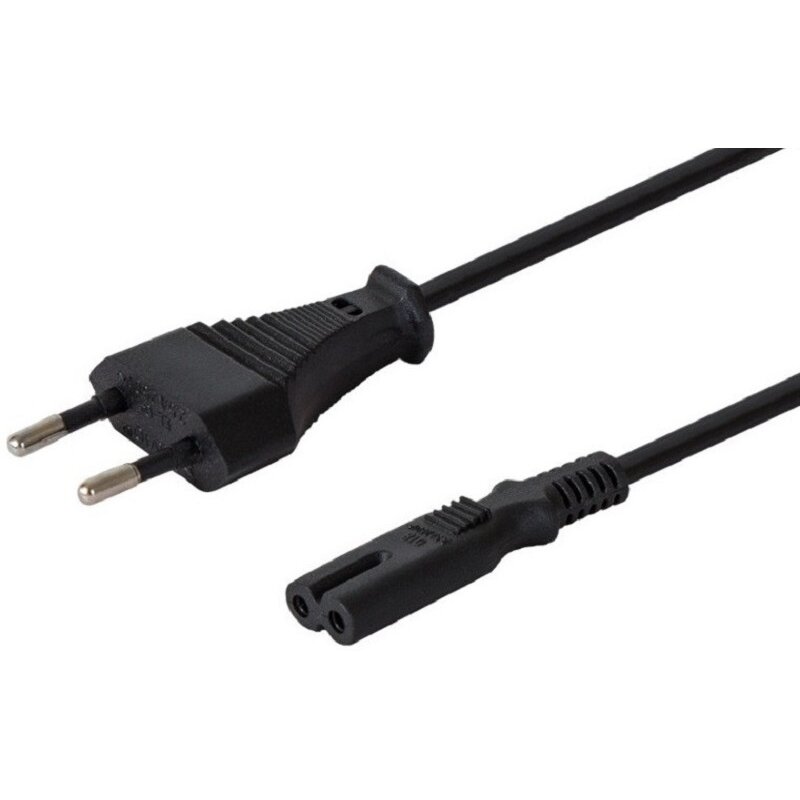 Kabel zasilający EU 2 pin (CEE 7/16) - IEC 320 C7 SAVIO 1.8 m
