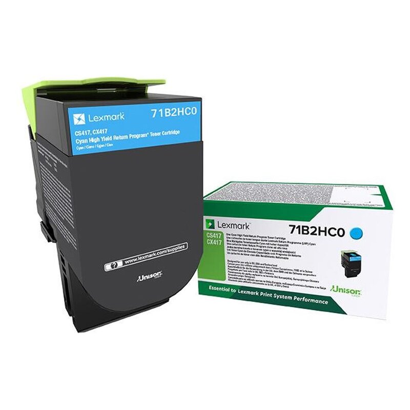 Toner LEXMARK 71B2HC0 Niebieski