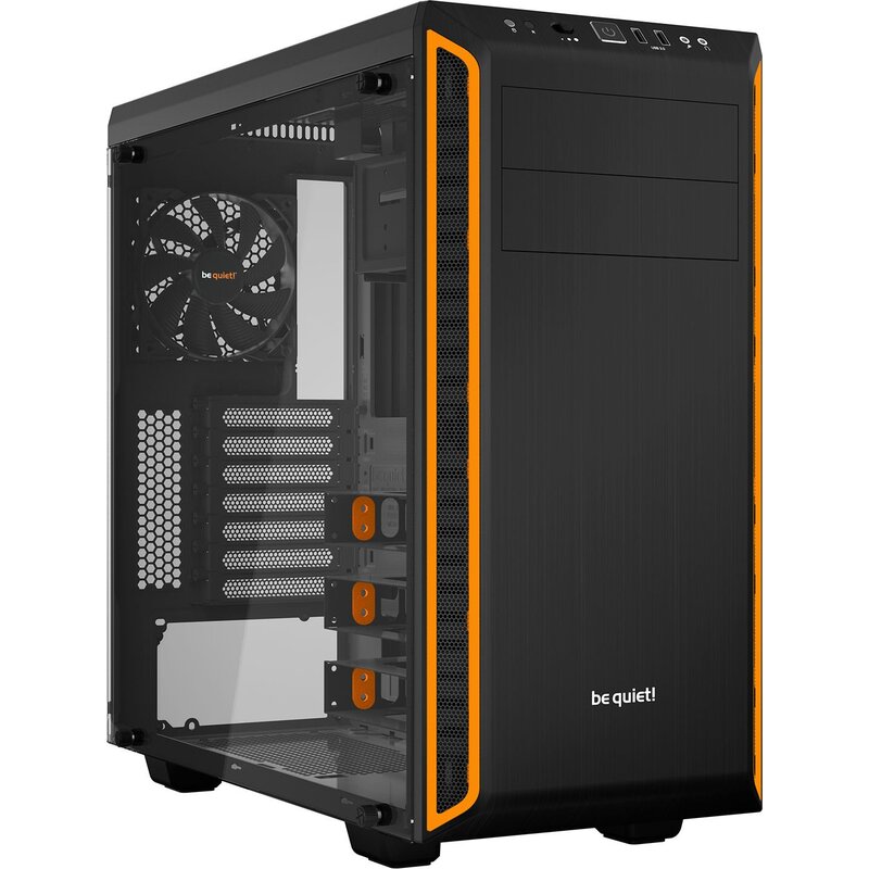 be quiet! Pure Base 600 Window Orange Czarno-pomarańczowy