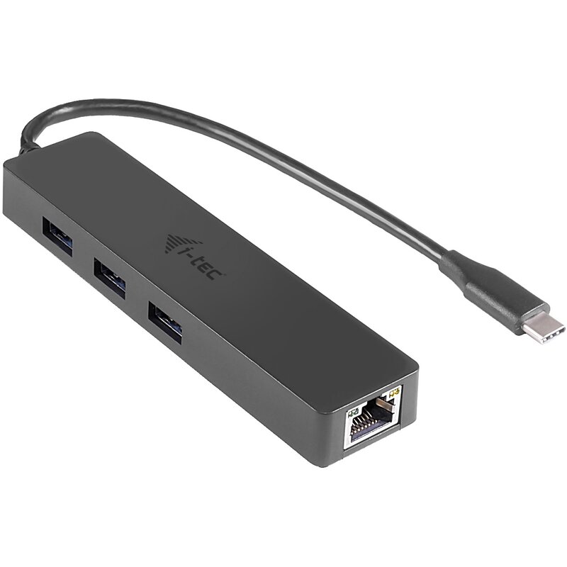 i-tec USB-C Slim LAN HUB 3x USB 3.0 RJ-45 10/100/1000 Mb/s