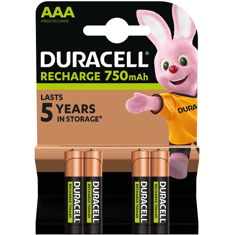 Akumulatorki AAA HR3 750 mAh DURACELL (4 szt.)