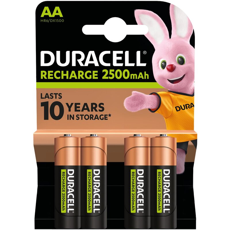Akumulatorki AA 2500 mAh DURACELL (4 szt.)