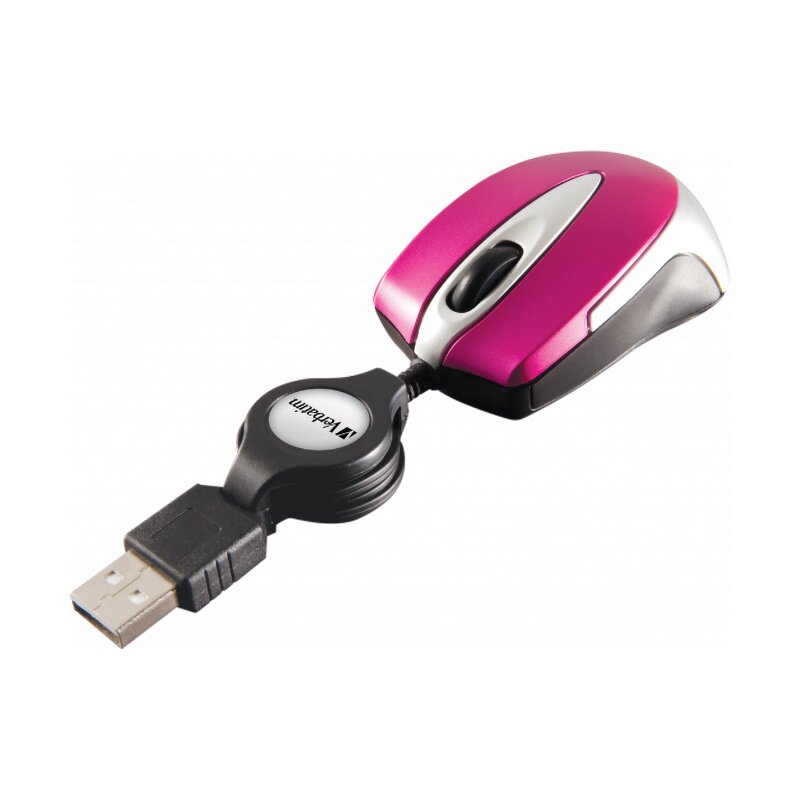 Mysz VERBATIM Go Mini Biało-różowa