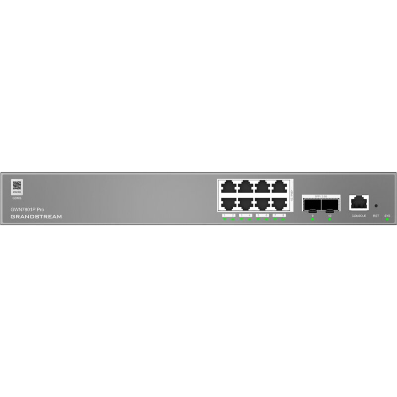 Switch GRANDSTREAM GWN7801P Pro Gigabit Ethernet, 10 portów, Funkcja PoE, Zarządzalny
