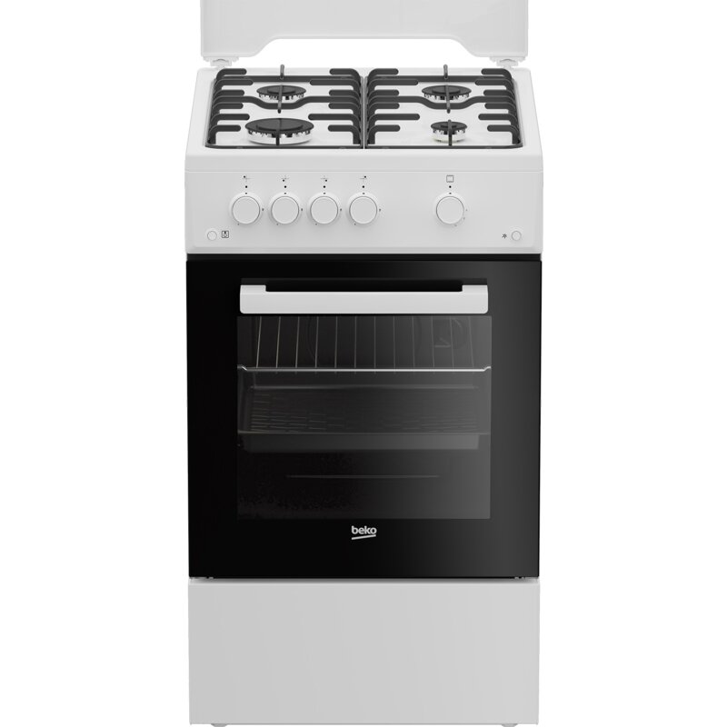Kuchnia gazowa BEKO FSG52020FW | piekarnik gazowy | grill | biały