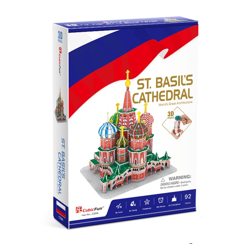 Puzzle 3D CUBIC FUN Budowle Świata Katedra Św. Bazyla C239H (92 elementy)