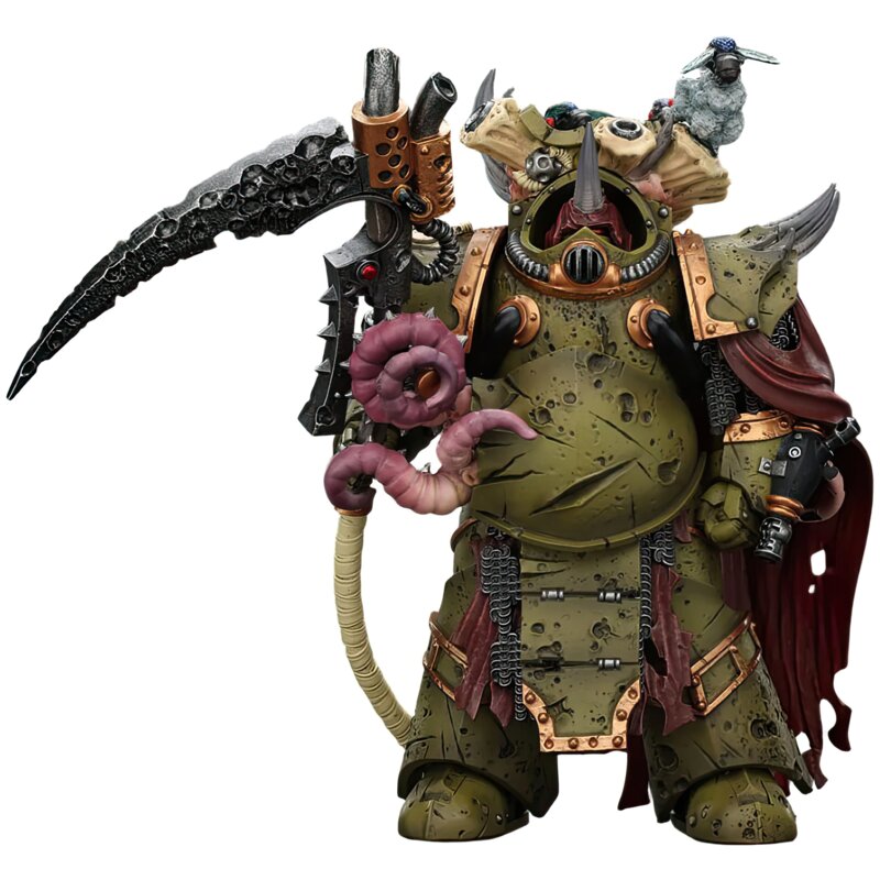 Joy Toy Warhammer 40k Death Guard Deathshroud Terminator 2 with Manreaper and Plaguespurter Gauntlet