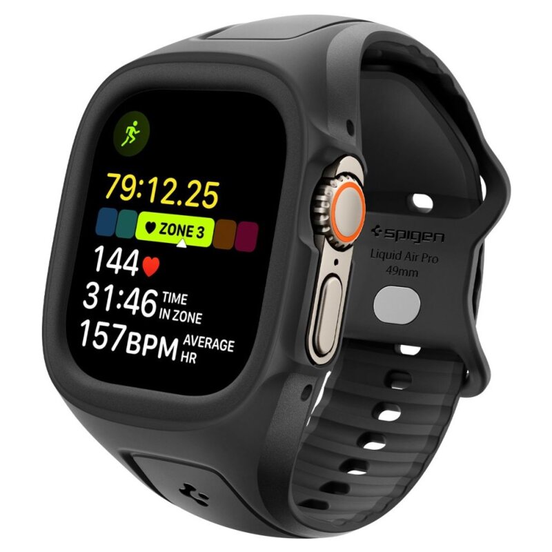 Pasek SPIGEN Liquid Air Pro do Apple Watch Ultra do koperty 49 mm Czarny