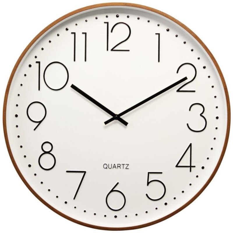 Zegar ścienny KOOPMAN Quartz 50.5 cm Biały