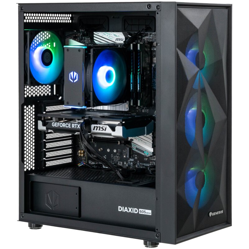 Komputer MAD DOG GENESIS-A04WR32WHV2 R7-5700 32GB RAM 1TB SSD GeForce RTX5060Ti DLSS 4.5 Wi-Fi Windows 11 Home