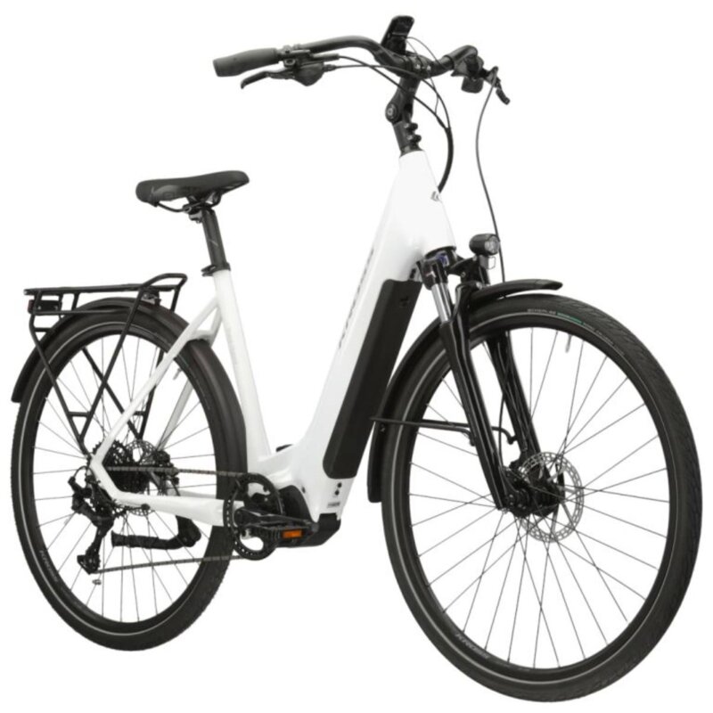 Rower elektryczny KROSS Trans Hybrid LS 5.0 U22 28 cali Biało-srebrny