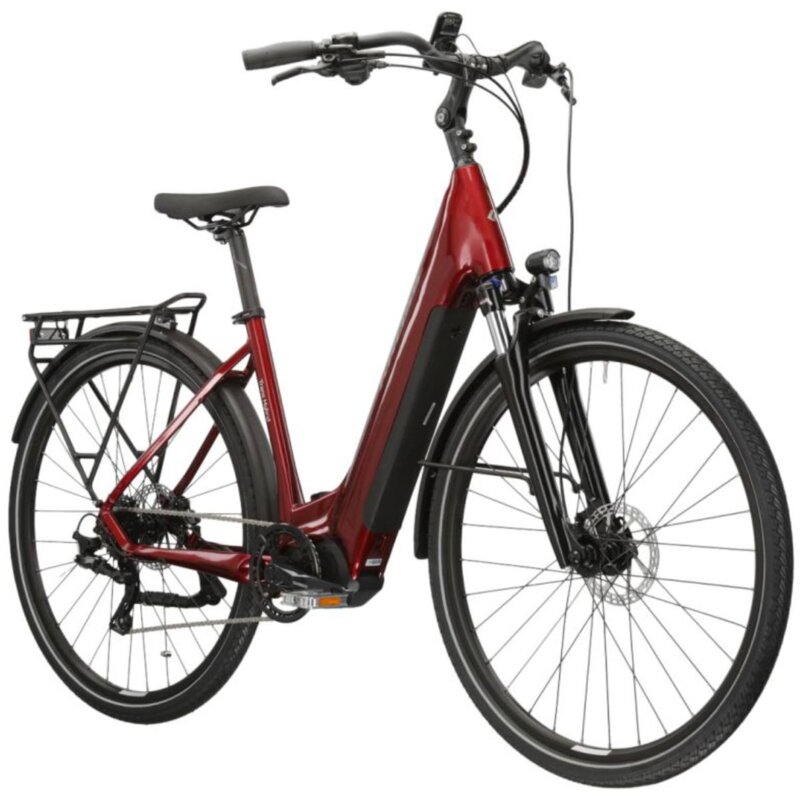 Rower elektryczny KROSS Trans Hybrid LS 3.0 U22 28 cali Rubinowo-srebrny