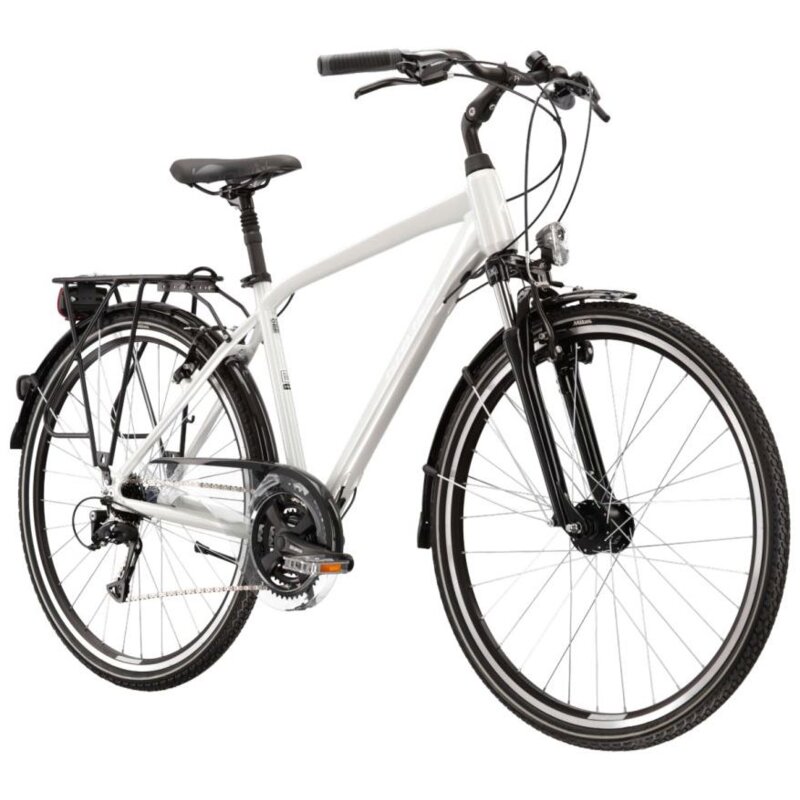 Rower trekkingowy KROSS Trans 4.0 M21 28 cali męski Perłowo-czarny