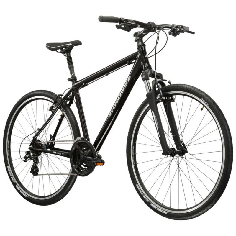 Rower trekkingowy KROSS Move 1.0 M17 28 cali męski Czarno-srebrny