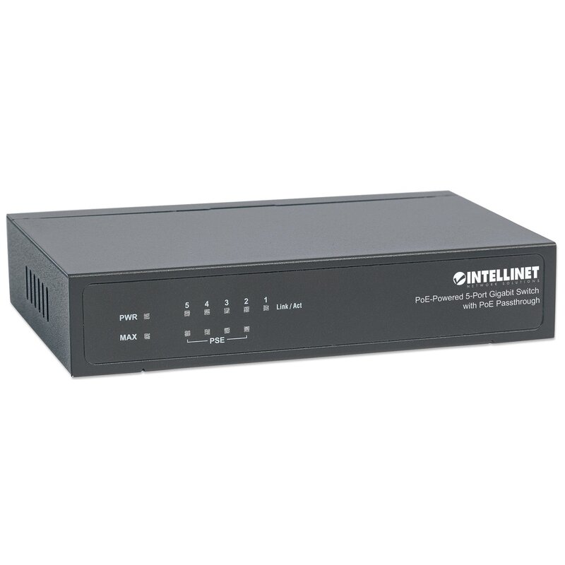 Switch INTELLINET 561082 Gigabit Ethernet, 5 portów, Funkcja PoE