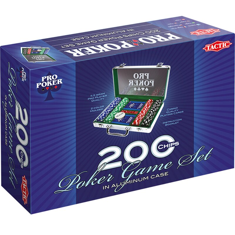 Gra karciana TACTIC Poker Pro 200 żetonów 03090 18+