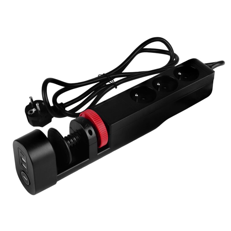 Przedłużacz GERMINA DER ELEKTRIKER GW-0186 1.5 m Czarny