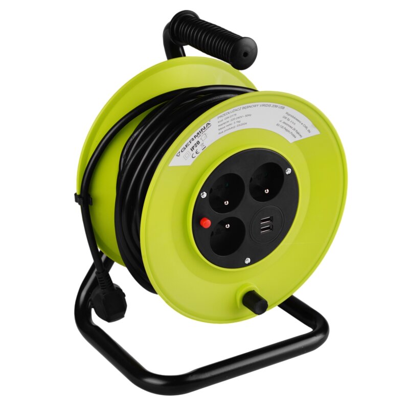 Przedłużacz GERMINA DER ELEKTRIKER GW-0179 20 m Zielono-czarny
