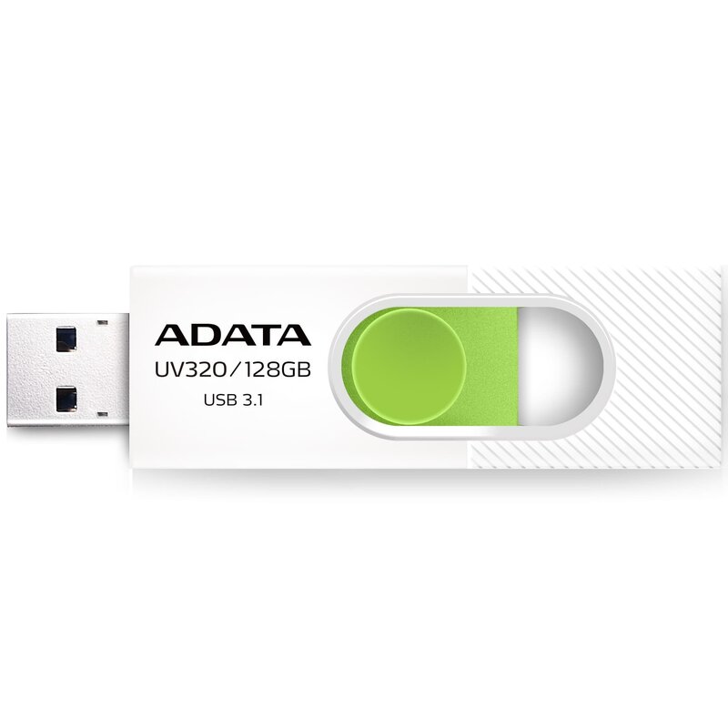 ADATA FLASHDRIVE UV320 128GB USB 3.1 WHITE/GREEN