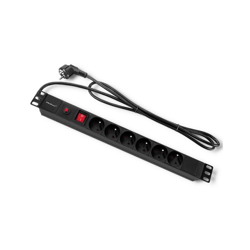 Listwa QOLTEC Rack 53995 (2 m) Czarny