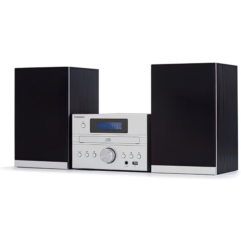 Thomson Mini Bluetooth Bass Boost CD Radio FM 50W Srebrna
