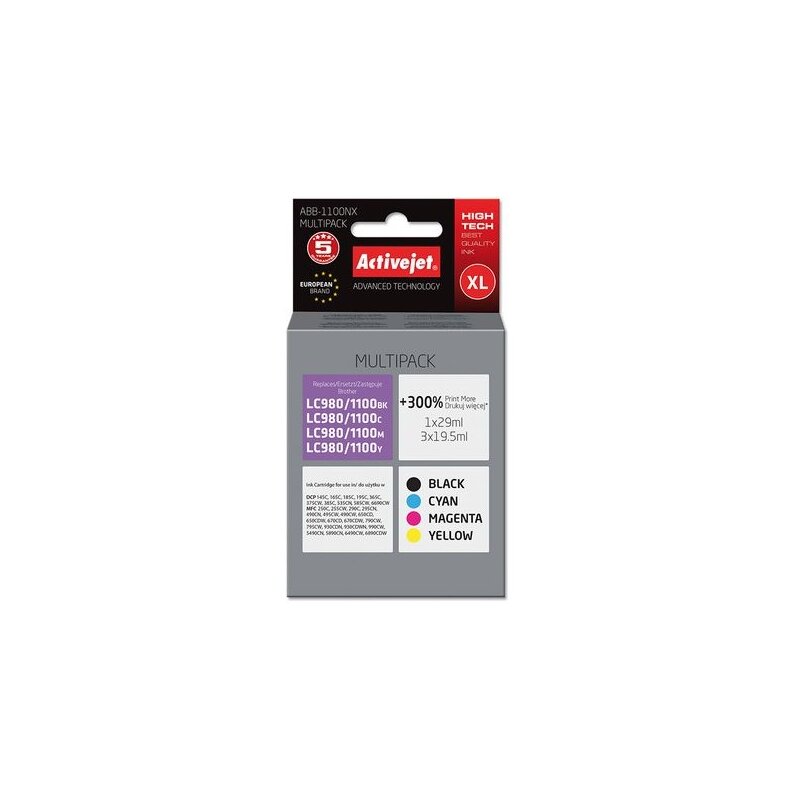 ActiveJet ABB-1100NX (zamiennik LC-1100 / LC-980) Kolor 87,5ml