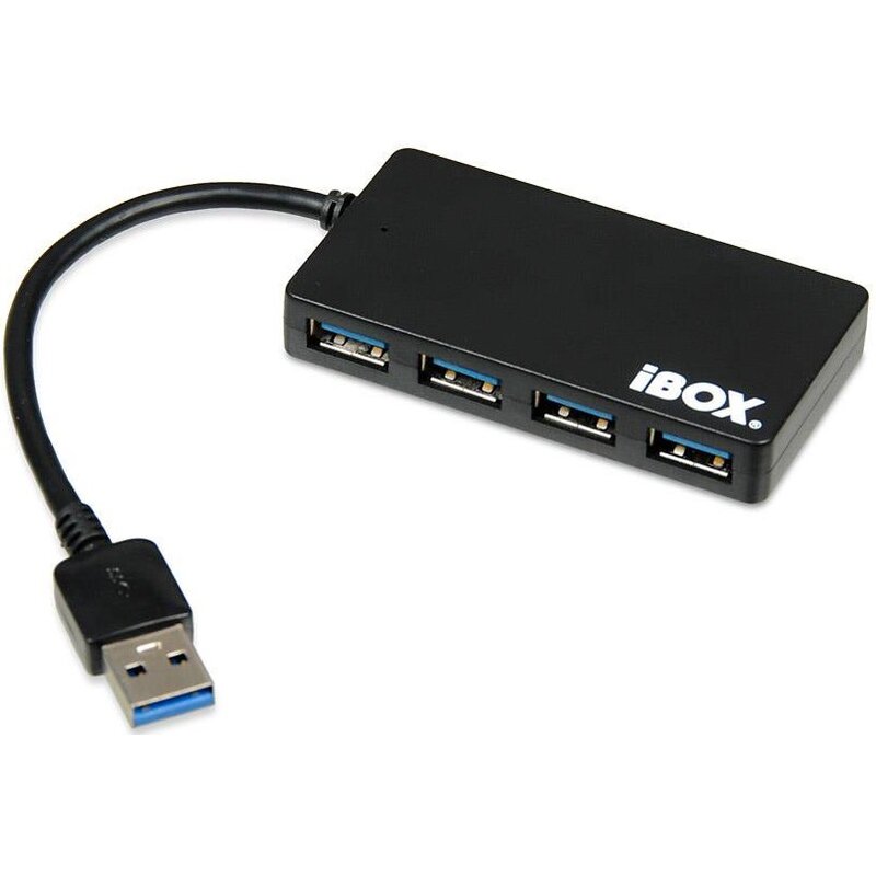 iBOX Hub USB 3.0 4-porty, slim IUH3F56 Czarny