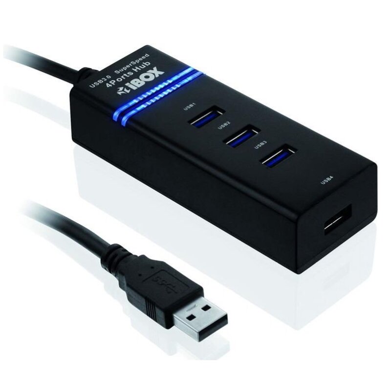 iBOX Hub USB 3.0 IUH3FB (4xUSB 3.0) czarny