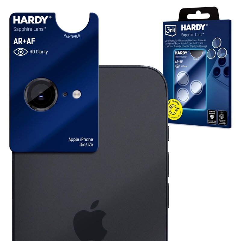 Nakładka na obiektyw 3MK Hardy Sapphire Lens do Apple iPhone 16e/17e