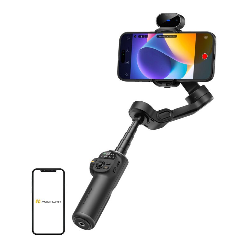 Gimbal AOCHUAN X2 z czujnikiem AI Czarny
