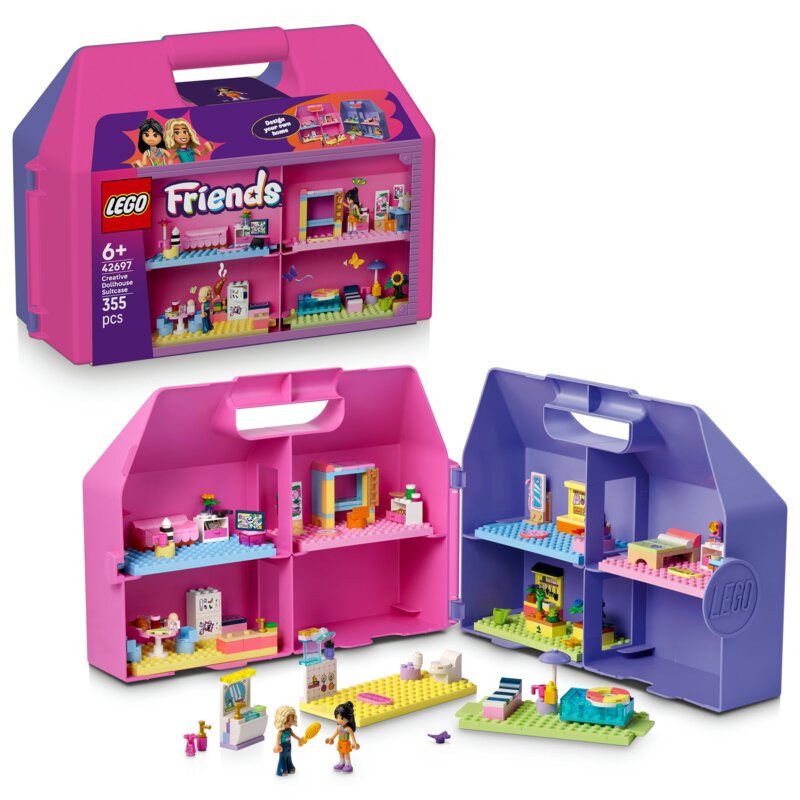 LEGO 42697 Friends Kreatywna walizka z domkiem dla lalek