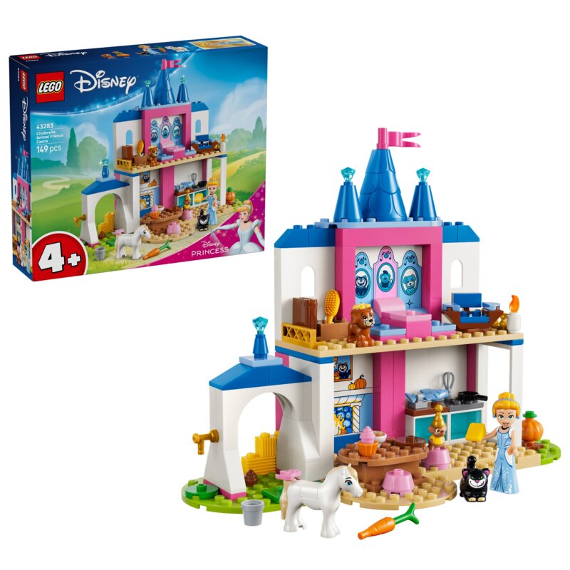 LEGO 43283 Disney Princess Zamek Kopciuszka i jej zwierzęcych przyjaciół