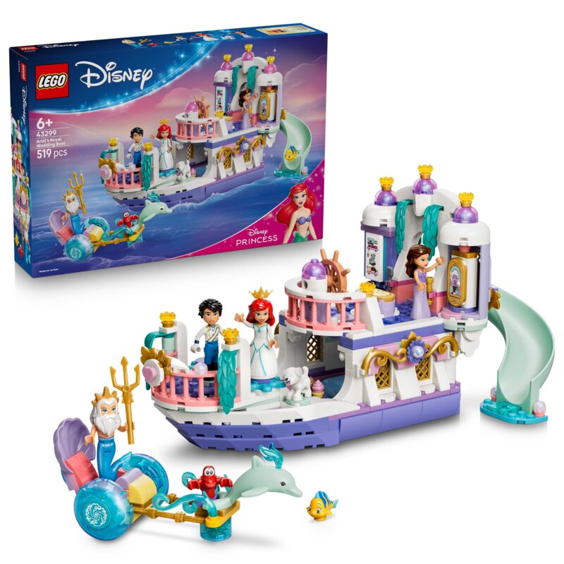 LEGO 43299 Disney Princess Królewska łódź weselna Arielki
