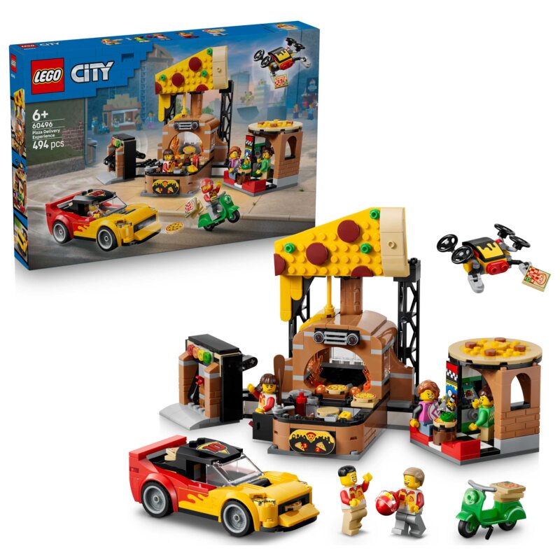 LEGO 60496 City Dostawa pizzy z pojazdami