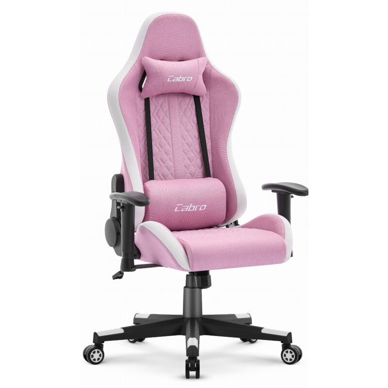 Fotel biurowy CABRO C508 Różowo-biały