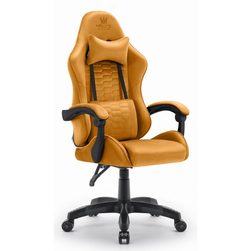 Fotel gamingowy HELL'S CHAIR HC-1000 Tkanina Musztardowy