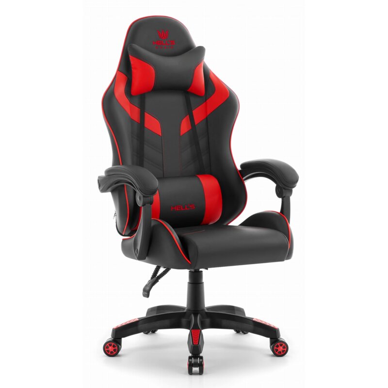 Fotel gamingowy HELL'S CHAIR HC-1007 2.0 Czarno-czerwony