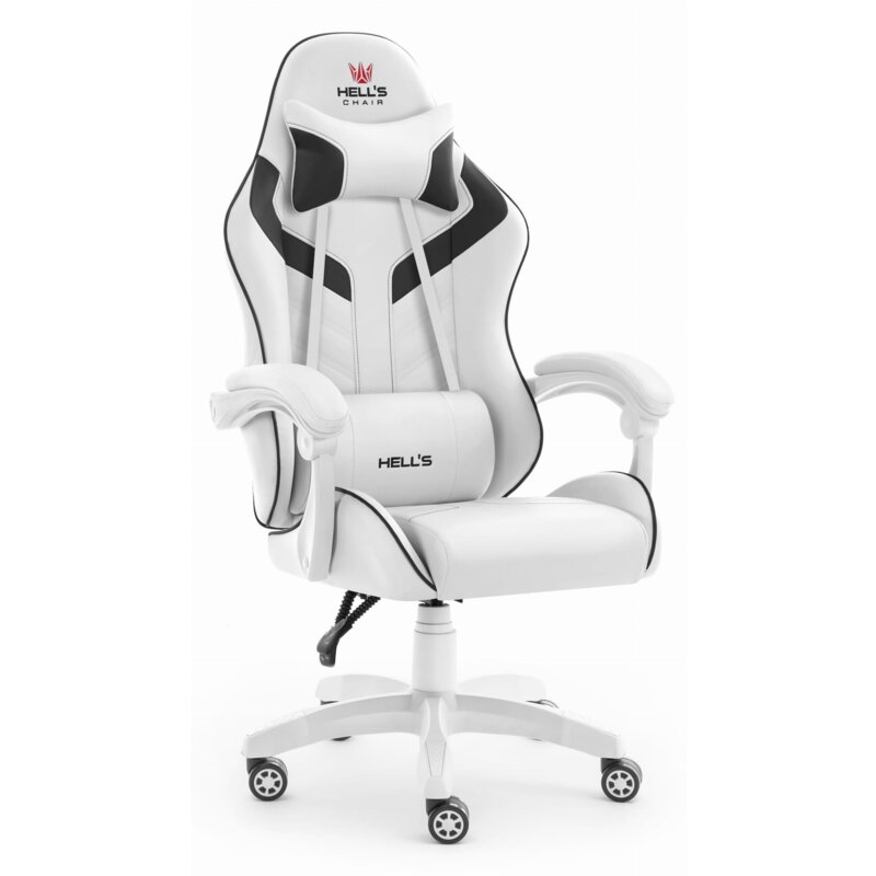 Fotel gamingowy HELL'S CHAIR HC-1007 2.0 Biało-czarny
