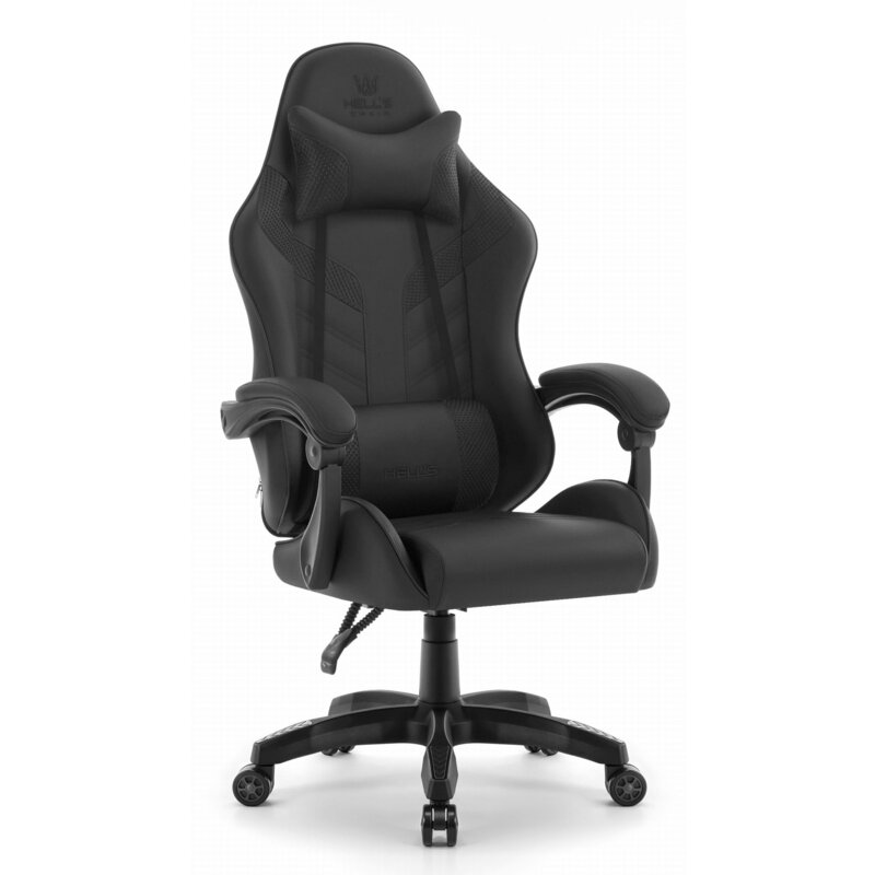 Fotel gamingowy HELL'S CHAIR HC-1007 2.0 Tkanina Czarny