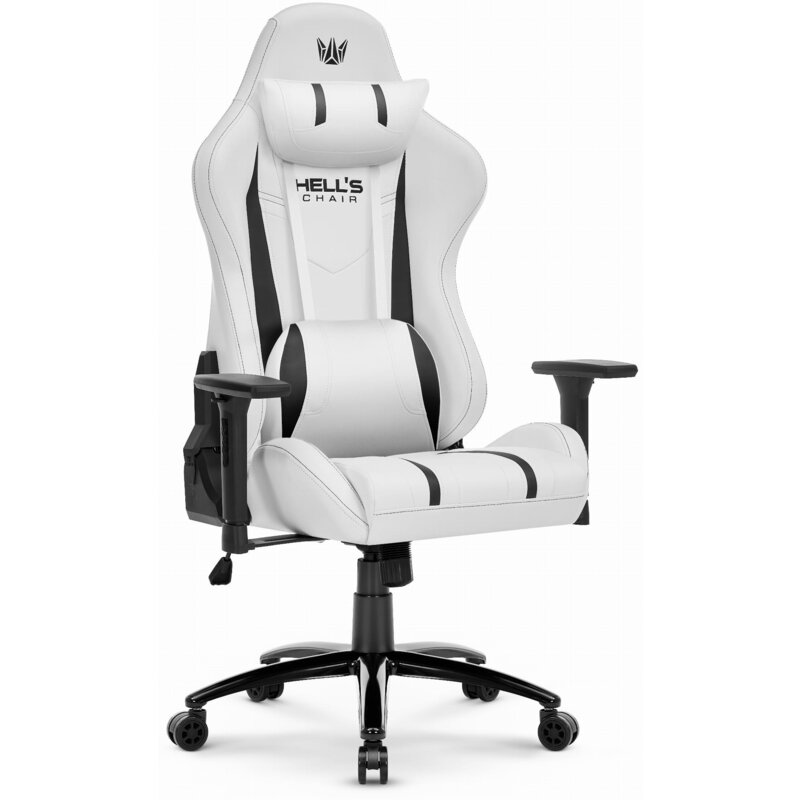 Fotel gamingowy HELL'S CHAIR HC-1013 Biało-czarny
