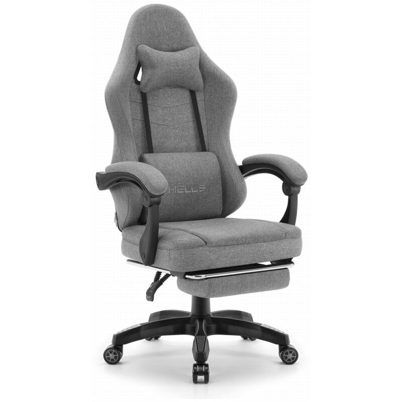 Fotel gamingowy HELL'S CHAIR HC-1015 Szary