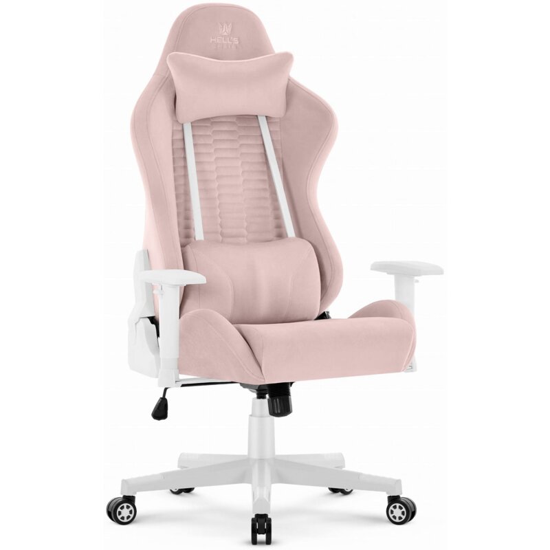 Fotel gamingowy HELL'S CHAIR HC-2000 Różowo-biały