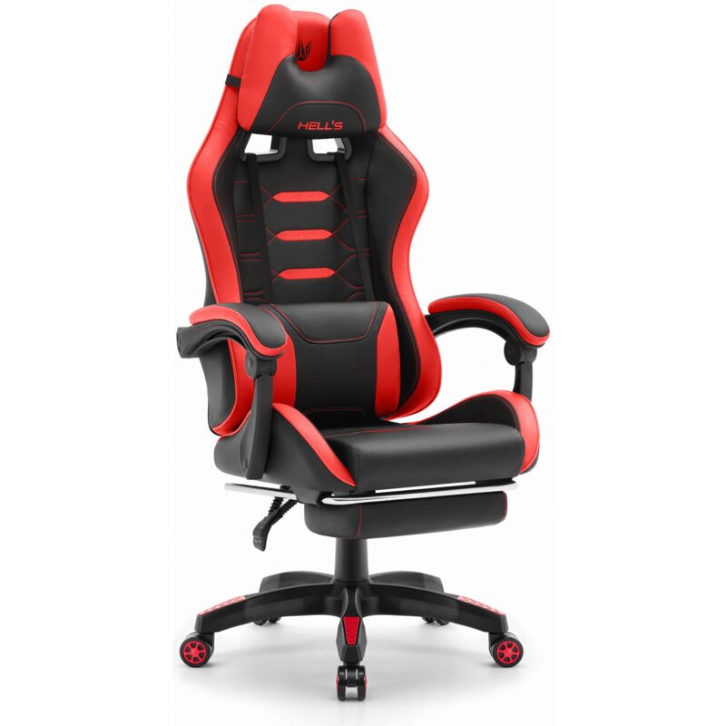 Fotel gamingowy HELL'S CHAIR HC-1039 2.0 Czarno-czerwony