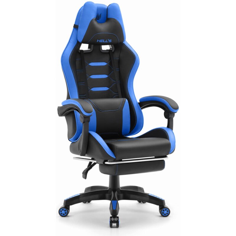 Fotel gamingowy HELL'S CHAIR HC-1039 2.0 Czarno-niebieski