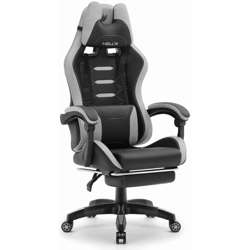 Fotel gamingowy HELL'S CHAIR HC-1039 2.0 Czarno-szary