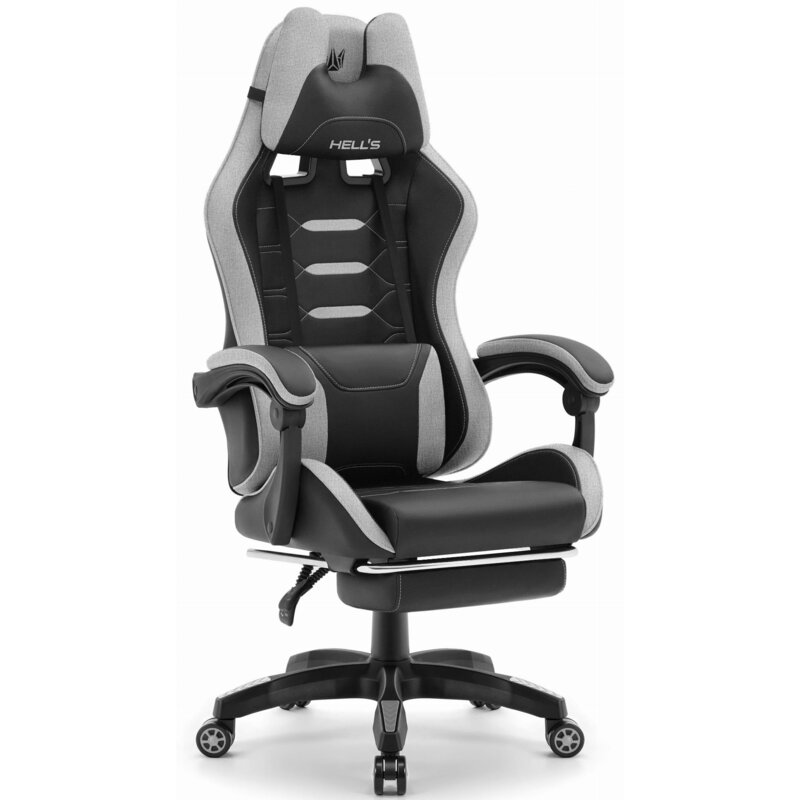 Fotel gamingowy HELL'S CHAIR HC-1039 2.0 Kids Czarno-szary
